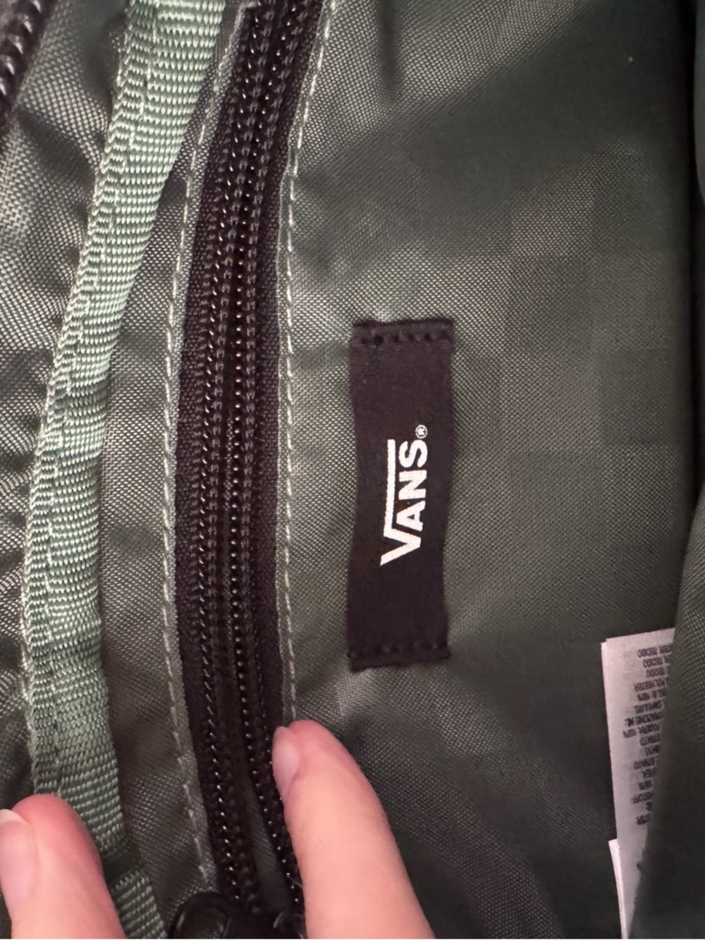 vans quilted teal grey purse with sherpa - Picture 5 of 7